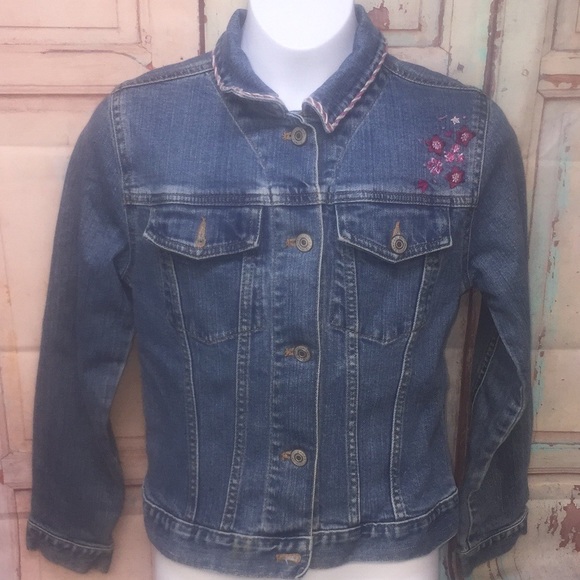 GAP KIDS Denim Jacket with Embroidering - Picture 1 of 6